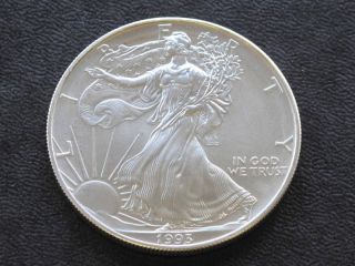 1993 Walking Liberty American Silver Eagle Dollar A3824 photo
