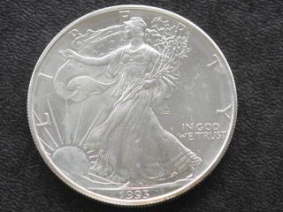 1993 American Silver Eagle Dollar U.  S.  Coin A2060 photo