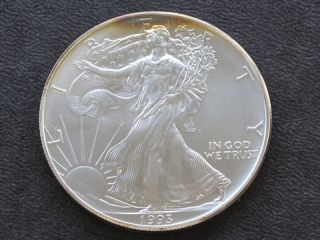 1993 Walking Liberty American Silver Eagle Dollar A4005 photo