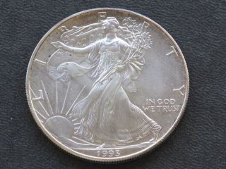 1993 Walking Liberty American Silver Eagle Dollar A4004 photo