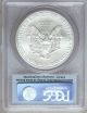 2008 American Silver Eagle Unc Ms69 First Strike Pcgs Cert Flag Label Silver photo 2