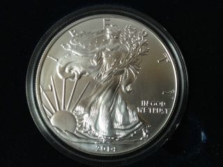 Silver Eagle,  2014,  1oz Fine Us Silver Bullion,  W/case photo