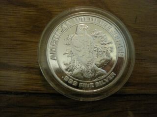 1993 Foxwoods Casino Strike Coin -.  999 Fine Silver - American Wildlife Series photo