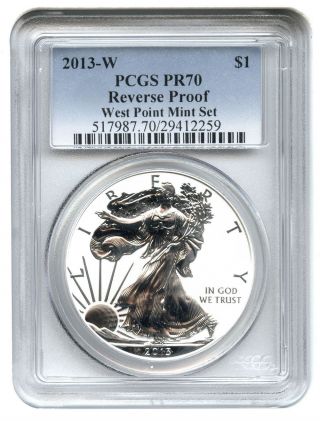 2013 - W Silver Eagle $1 Pcgs Proof 70 (reverse Proof) - photo