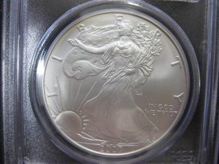 2007 - W Pcgs Graded Ms69 American Silver Eagle 