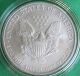 2006 - W Bu American Silver Eagle Dollar Burnished Coin With Us And Silver photo 3