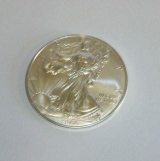 Silver Coin 1 Oz 2014 American Eagle Walking Liberty.  999 Fine Eagle,  Nr 2 photo