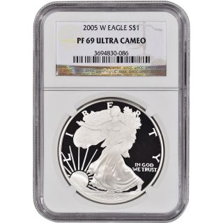 2005 - W American Silver Eagle Proof - Ngc Pf69 Ucam photo