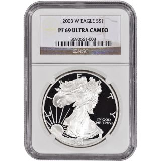 2003 - W American Silver Eagle Proof - Ngc Pf69 Ucam photo