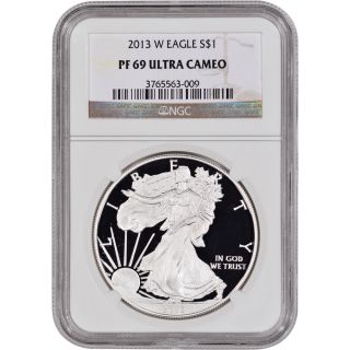 2013 - W American Silver Eagle Proof - Ngc Pf69 Ucam photo