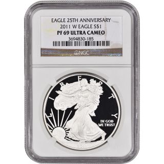 2011 - W American Silver Eagle Proof - Ngc Pf69 Ucam photo