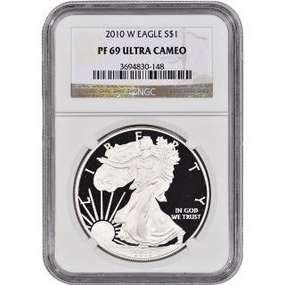 2010 - W American Silver Eagle Proof - Ngc Pf69 Ucam photo