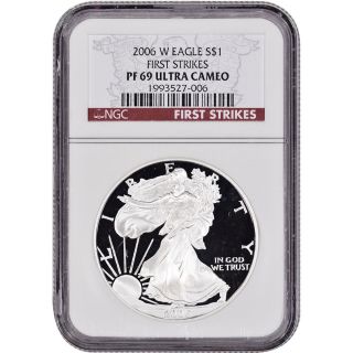 2006 - W American Silver Eagle Proof - Ngc Pf69 Ucam - First Strikes photo