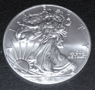 2013 1 Troy Oz $1 American Silver Eagle Bu.  999 Fine photo