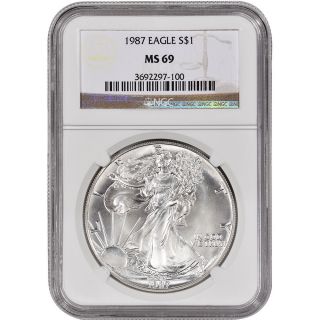 1987 American Silver Eagle - Ngc Ms69 photo