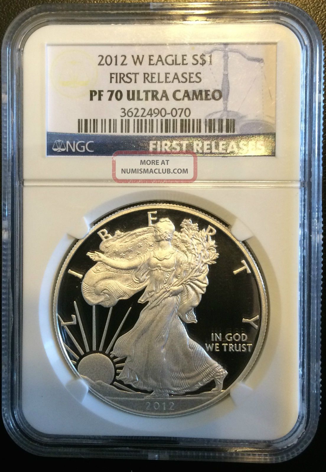 2012 W Silver Eagle $1 First Release Ngc Pf70 Ultra Cameo Proof 1 Oz