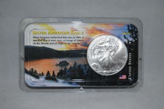 2001 American Silver Eagle Littleton Coin Co.  1 Oz Fine Silver photo