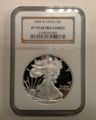 2008 - W American Silver Eagle Ngc Pf70 Ultra Cameo photo