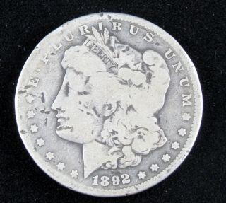 1892 Cc Morgan Silver Dollar Coin Great Investment Key Date photo