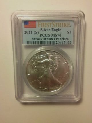 2011 - (s) Silver Eagle Ms - 70 First Strike photo