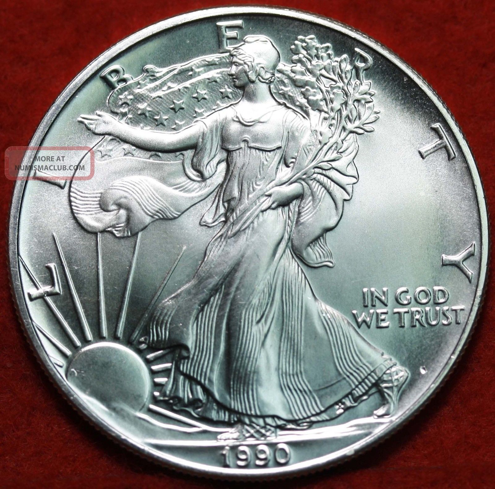 Uncirculated 1990 American Eagle Silver Dollar uncirculated-1990-american-eagle-silver-dollar