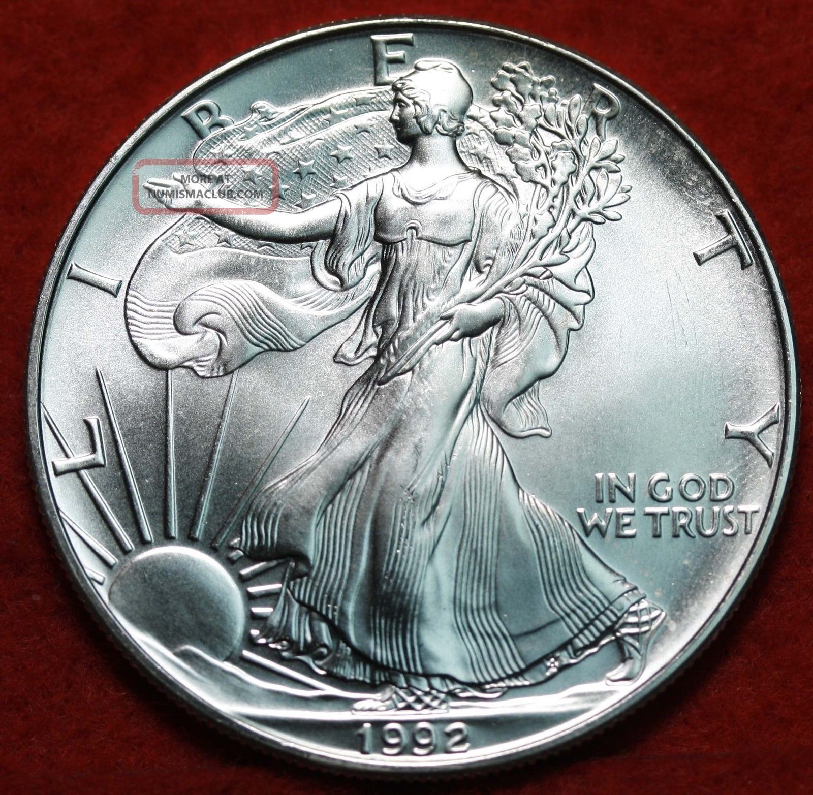 Uncirculated 1992 American Eagle Silver Dollar uncirculated-1992-american-eagle-silver-dollar