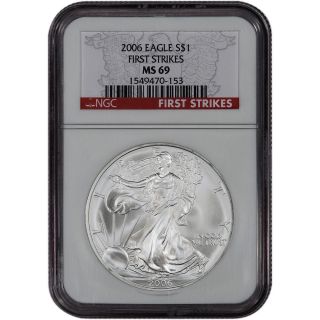 2006 American Silver Eagle - Ngc Ms69 - First Strikes photo