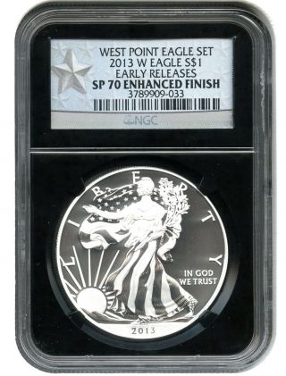 2013 - W Silver Eagle $1 Ngc Proof 70 Enhanced Finish (early Releases) photo