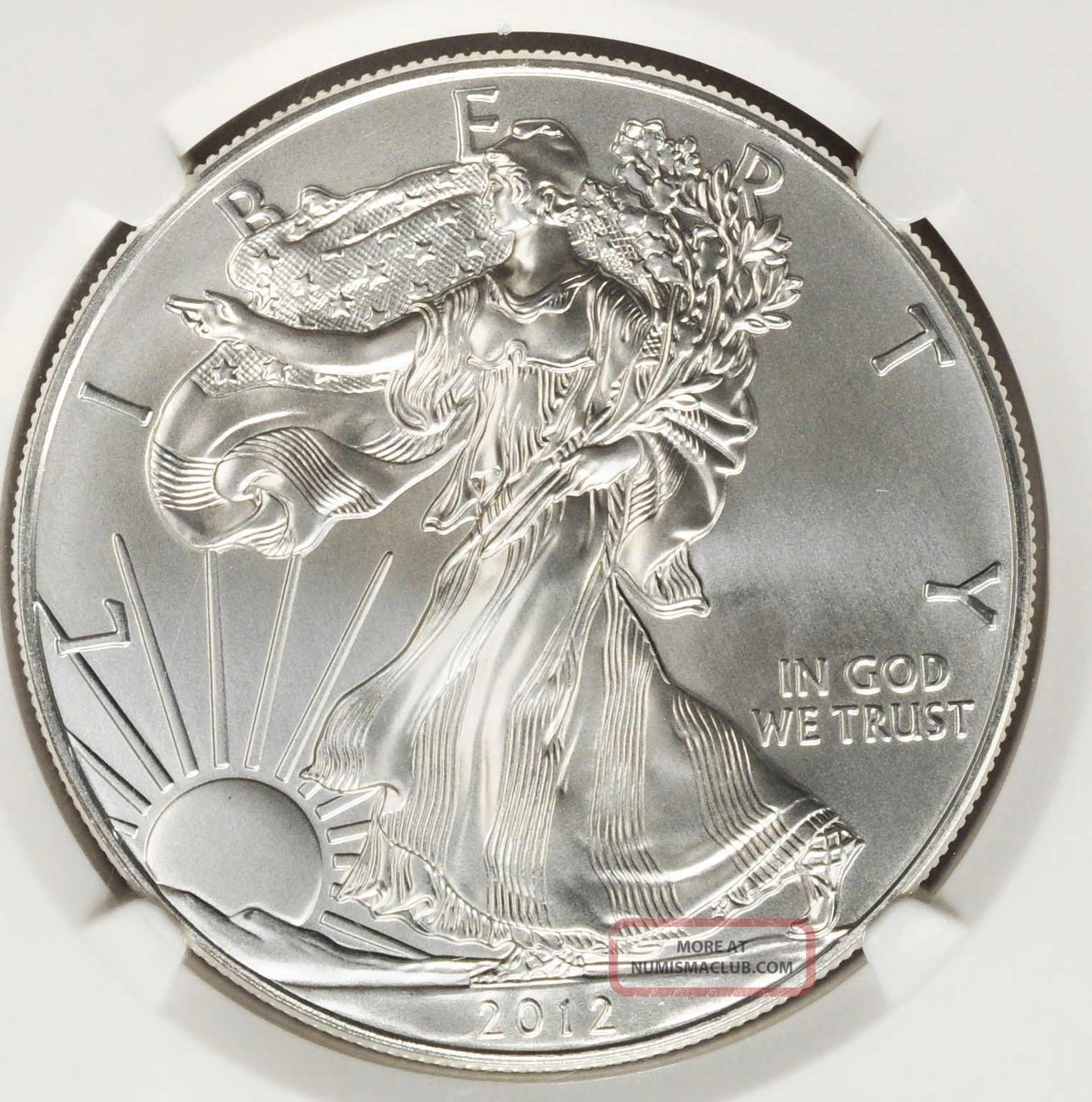 2012 (w) American Silver Eagle Ngc Ms 70 Early Releases