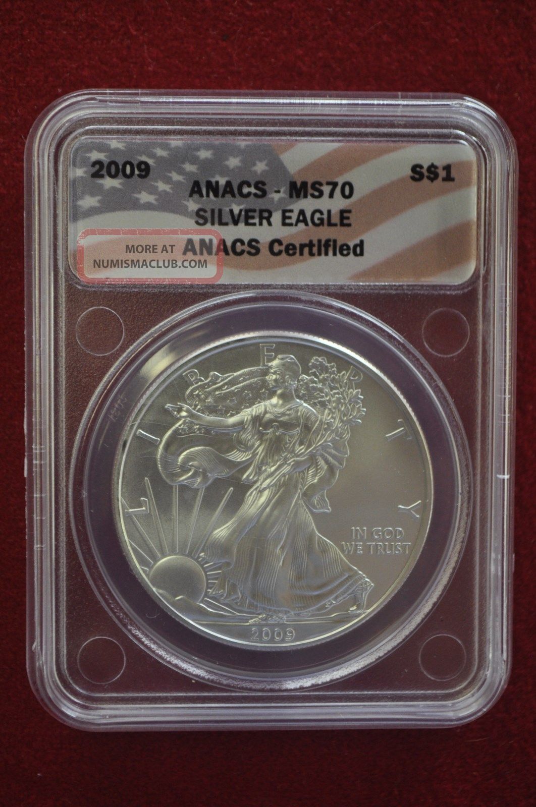 2009 silver eagle ms70