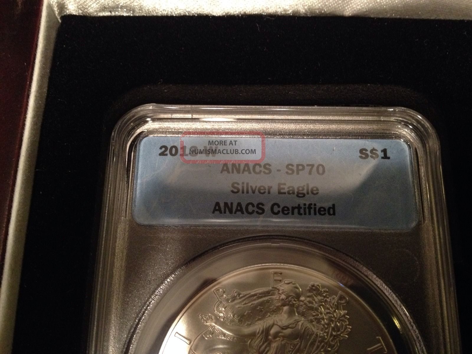 2013 (w) Silver Eagle Anacs Certified Sp70