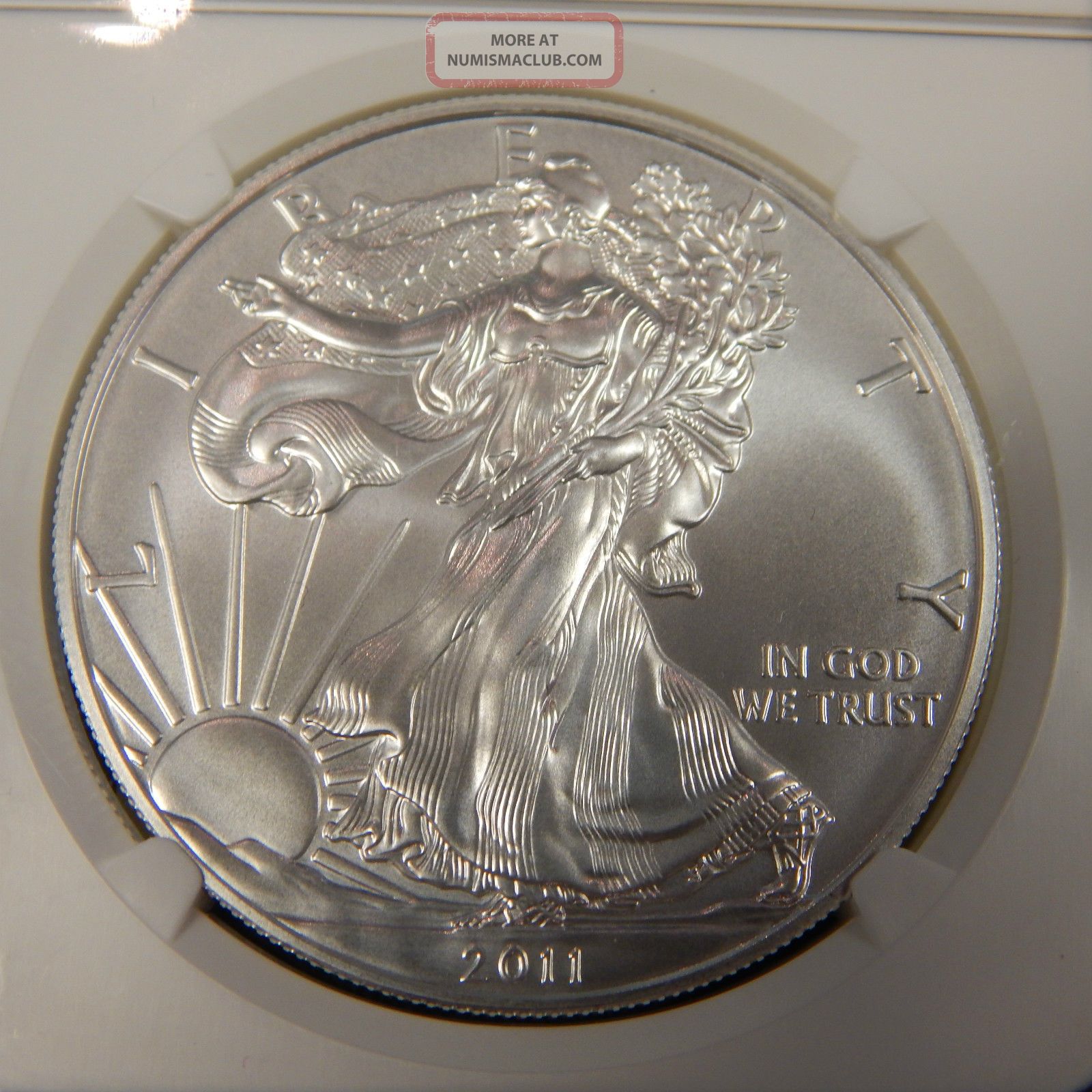 NGC MS69 2002 American Silver Eagle 1 oz .999 Fine Silver Dollar