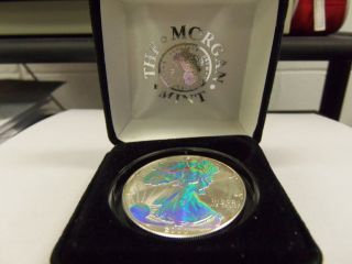 Hologram 2000 American Eagle Silver Dollar.  999 Fine Silver 1 Ounce photo