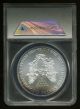 2008 $1 U.  S.  Silver American Eagle Coin +anacs Ms - 70+ W/ Box & Case Silver photo 2