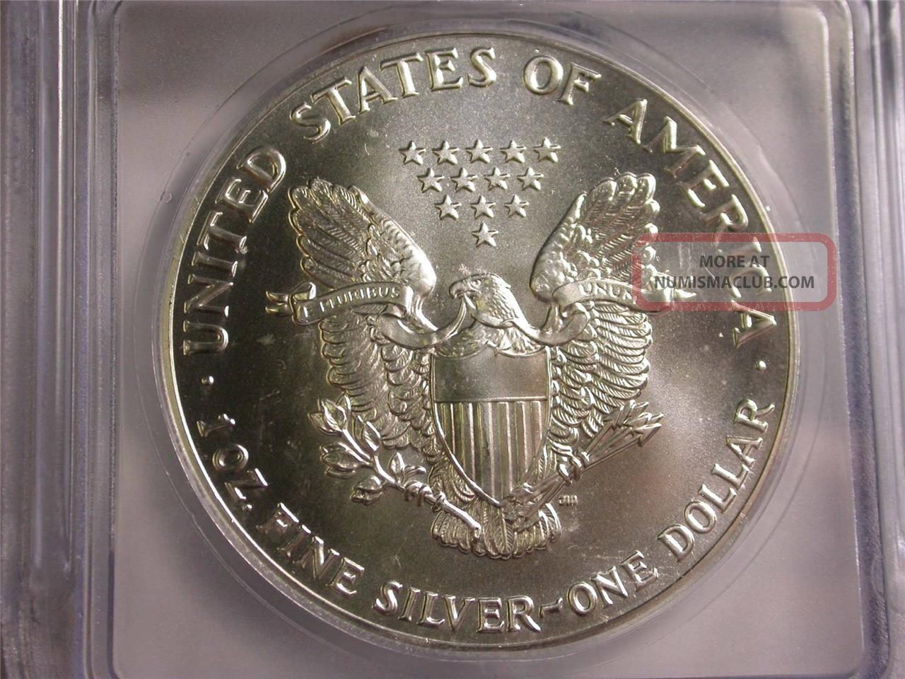 1992 Icg Ms70 Silver Eagle 1 Ounce Dollar Id P860