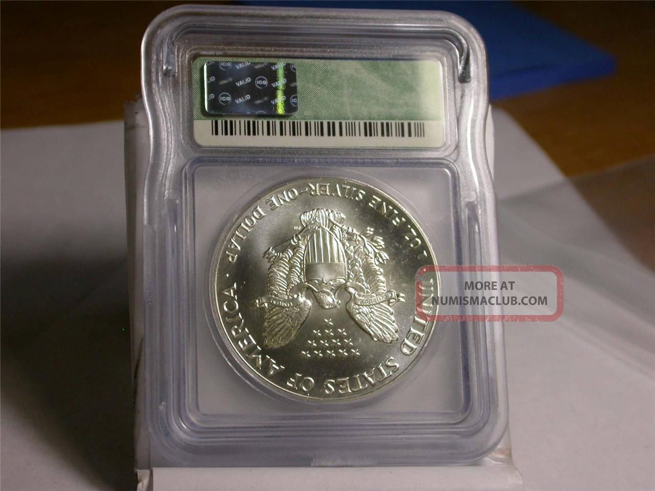 1992 Icg Ms70 Silver Eagle 1 Ounce Dollar Id P860
