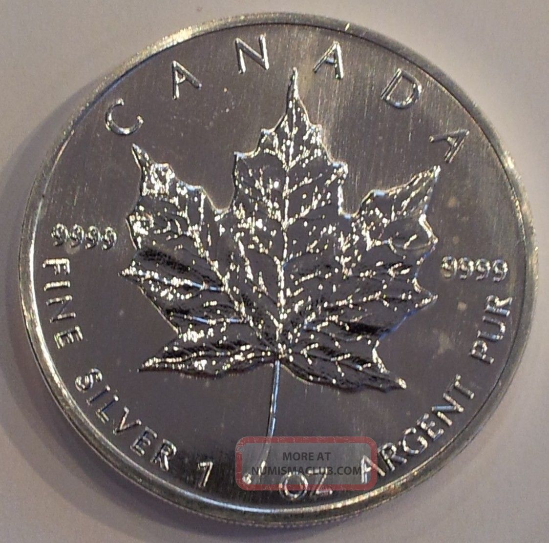 1992 Canada Silver Maple Leaf 1 Oz. 9999 Pure Low Mintage