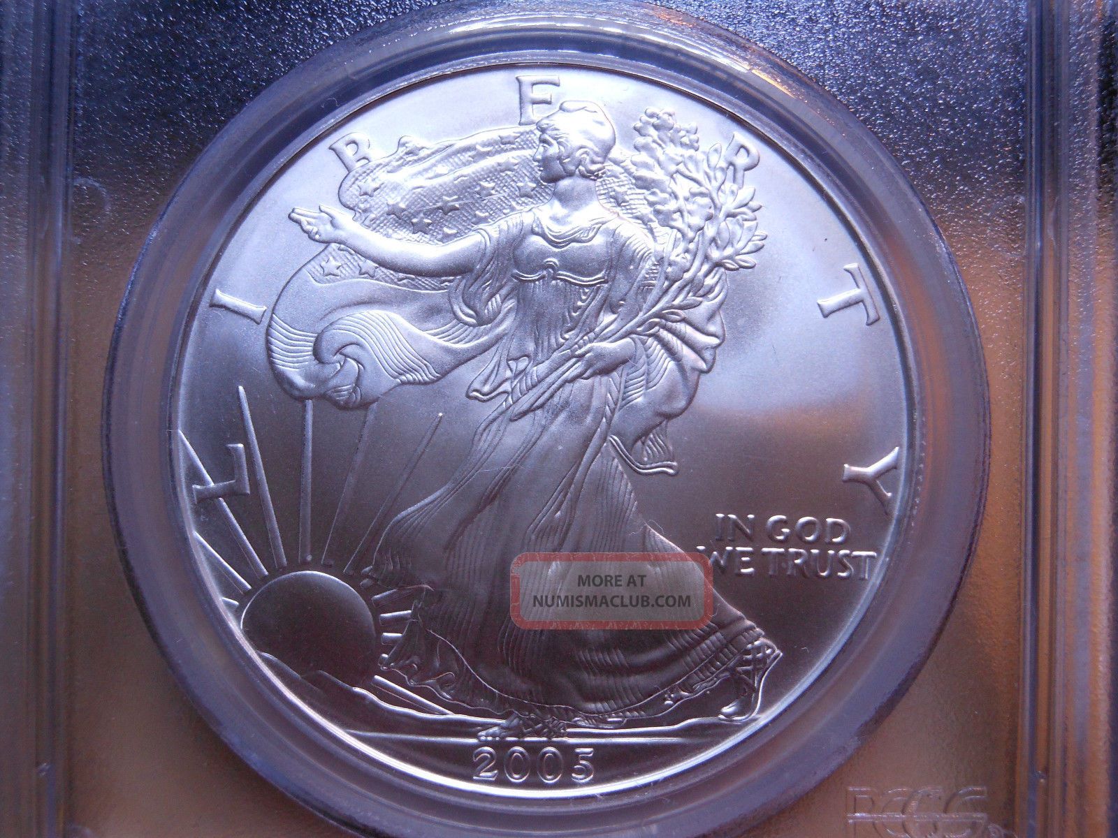 2005 Silver Eagle Pcgs Ms70 First Strike