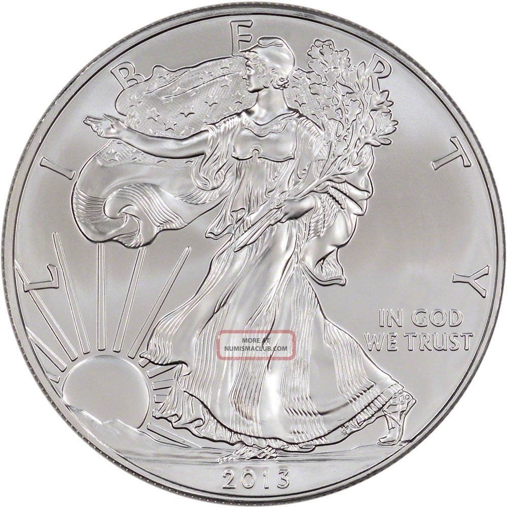2013 - W American Silver Eagle Uncirculated Collectors Burnished Coin