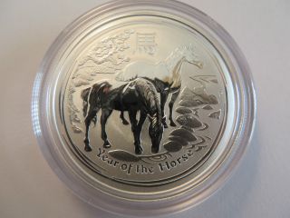 2014 Australian 1/2 Oz Silver,  Year Of The Horse,  Perth, .  999 Fine,  Unc. photo