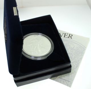 1998 Silver American Eagle One Ounce Proof Silver Bullion Coin W/ Box & photo