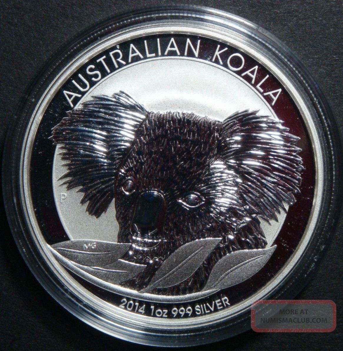 2014 - 1 Oz Australia Koala Perth Brilliant Uncirculated Fine Silver Coin Australia photo
