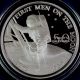 Marshall Islands,  1989,  $50 Dollars,  Silver,  Proof,  First Man On Moon,  Km14 Australia & Oceania photo 2