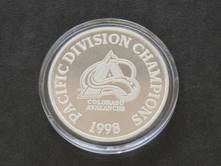 1998 Pacific Division Champs Nhl Silver Art Round A9038 photo