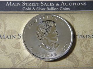 (1) - 2014 Canadian Maple Leaf Silver 1 Oz Bullion Coin Fresh Out Of Tube photo