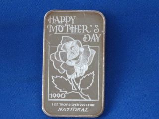 1990 Happy Mother ' S Day National Silver Art Bar B1442 photo