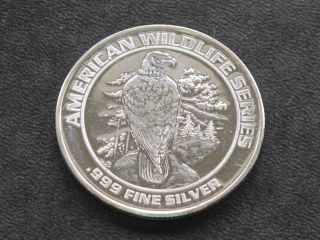 American Eagle.  999 Silver Art Round Historic Colorado Mining C1067 photo