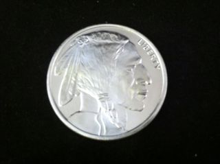1 Oz.  999 Silver Bullion Indian Head / Buffalo & Usa photo