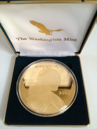 Sacagawea 4 Oz.  999 Silver Proof Medal With photo