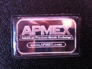 1 Oz Apmex Silver Bar.  999 Fine photo